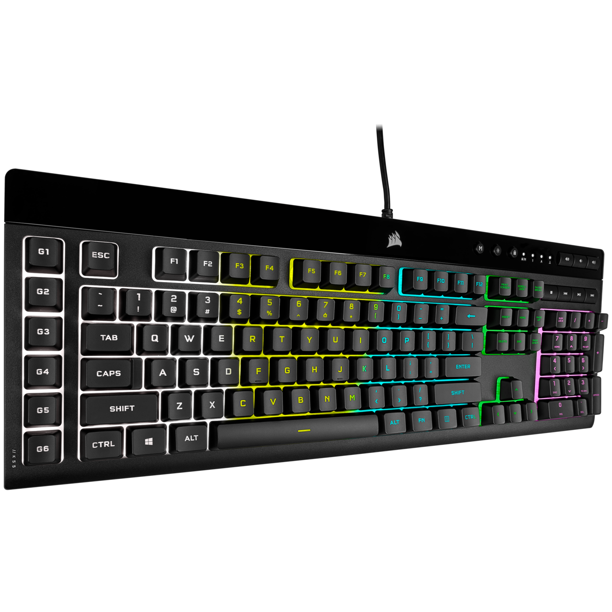 Купить CORSAIR Gaming K55 RGB PRO - Tastatur - Hintergrundbeleuchtung - USB - Deutsch - Schwarz (CH-9226765-DE) в магазине wardena.ru