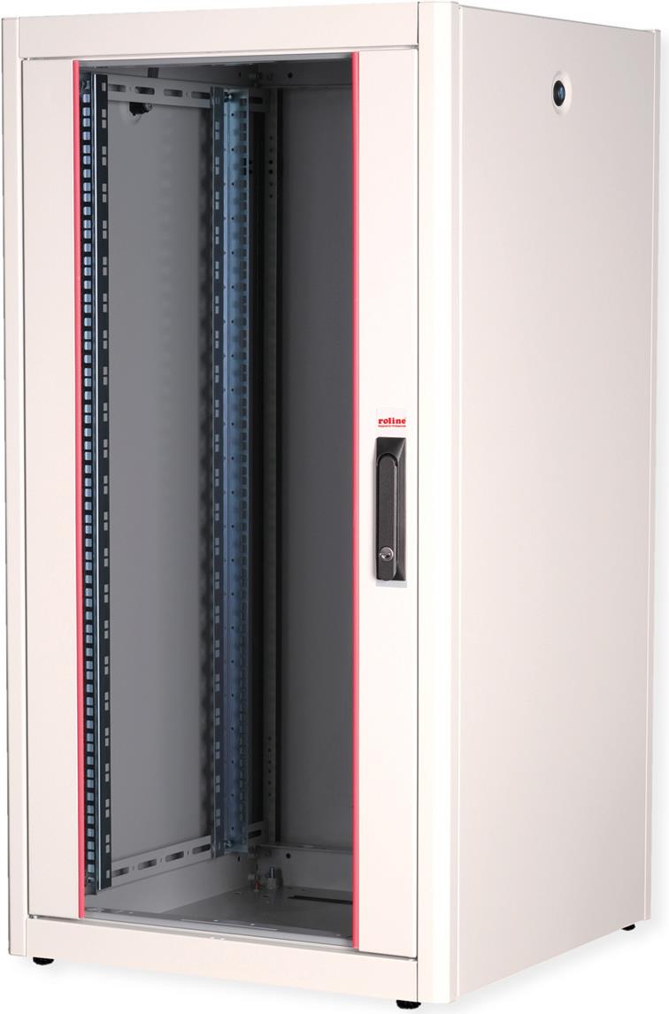 Купить Roline Basic - Schrank Netzwerkschrank - Glas Tür - Hellgrau, RAL 7035 - 22U - 48.3 cm (19") (26.21.0031) в магазине wardena.ru