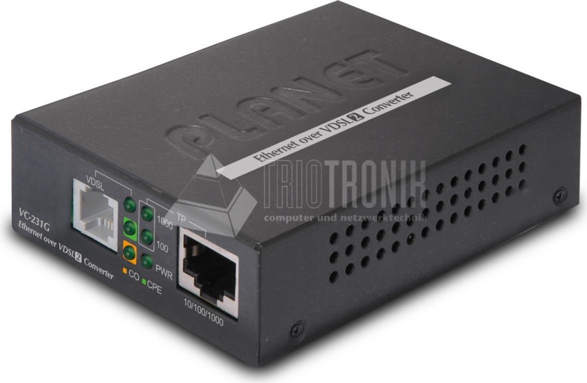 Купить PLANET VC-231G - Medienkonverter - GigE, Ethernet over VDSL2 - 10Base-T, 100Base-TX, 1000Base-T - RJ-45 / RJ-11 - bis zu 1,4 km (VC-231G) в магазине wardena.ru