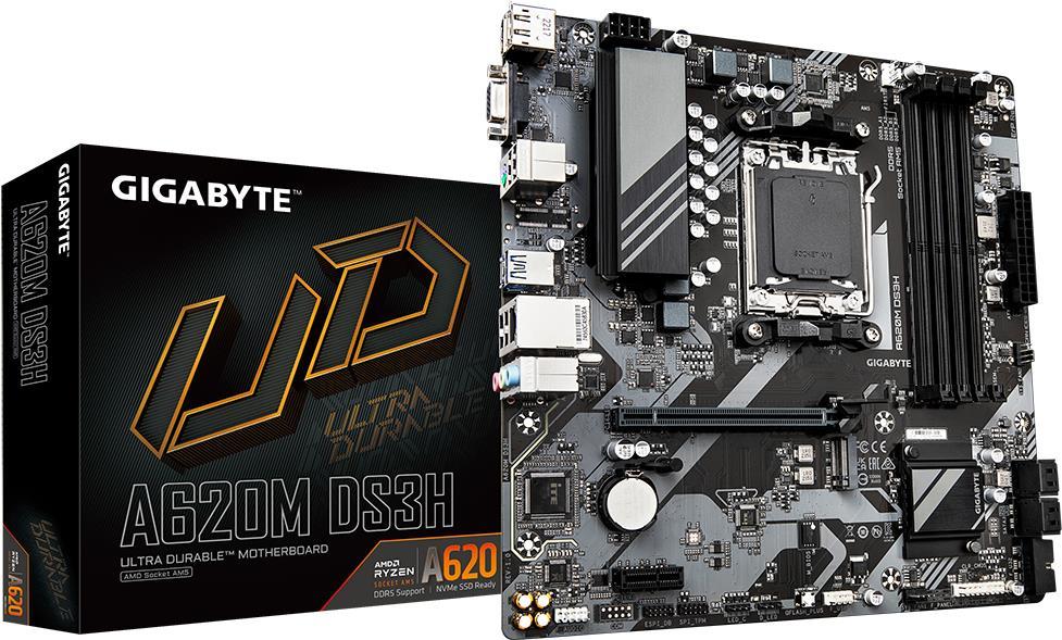 Купить Gigabyte A620M DS3H (rev. 1.0). Prozessorhersteller: AMD, Prozessorsockel: Buchse AM5, Kompatible Prozessoren: AMD Ryzen™ 5, AMD Ryzen 7 7th Gen, AMD Ryzen 9 7th Gen. Unterstützte Arbeitsspeicher: DDR5-SDRAM, RAM-Speiche в магазине wardena.ru