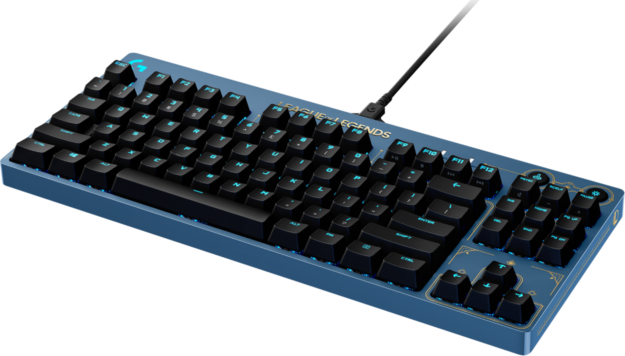 Купить Logitech G PRO League of Legends Edition - Tastatur - Hintergrundbeleuchtung - USB - AZERTY - Französisch - Tastenschalter: GX Brown Tactile (920-010535) в магазине wardena.ru