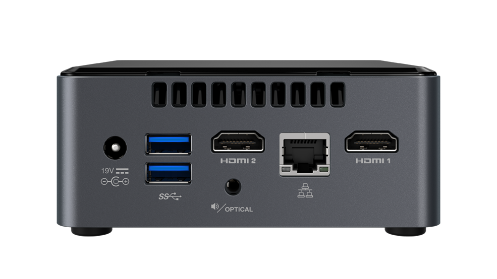 Купить Intel Next Unit of Computing Kit NUC7PJYHN - Barebone - Mini-PC - 1 x Pentium Silver J5005 / 1.5 GHz - RAM 0 GB - UHD Graphics 605 - GigE - WLAN: 802.11a/b/g/n/ac, Bluetooth 5.0 (BOXNUC7PJYHN2) в магазине wardena.ru