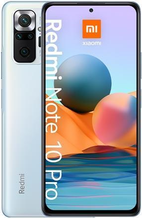 Купить Xiaomi Redmi Note 10 Pro - Smartphone - Dual-SIM - 4G LTE - 128GB - 16,90cm (6,67") - 2400 x 1080 Pixel (395 ppi (Pixel pro" )) - AMOLED - RAM 6GB (16 MP Vorderkamera) - 4x x Rückkamera - Android - Glacier Blue (MZB08KYE (MZB08KYEU) в магазине wardena.ru