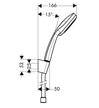Купить Hansgrohe Croma 100 Multi/Porter'S душевой набор хром 27595000 в магазине wardena.ru