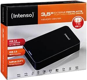 Купить Intenso Memory Center - Festplatte - 8 TB - extern (Stationär) - 3.5" (8.9 cm) - USB 3.0 - 5400 U/min - Puffer: 32 MB - Schwarz (6031516) в магазине wardena.ru