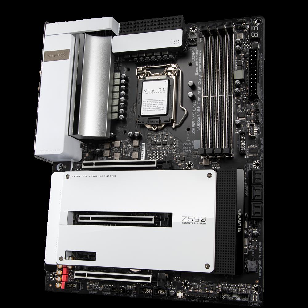 Купить Gigabyte Z590 VISION D - 1.0 - Motherboard - ATX - LGA1200-Sockel - Z590 Chipsatz - USB-C Gen2, USB 3.2 Gen 1, USB 3.2 Gen 2, USB-C Gen 2x2 - Wi-Fi 6, Bluetooth, 2 x 2.5 Gigabit LAN - Onboard-Grafik (CPU erforderlich) - в магазине wardena.ru