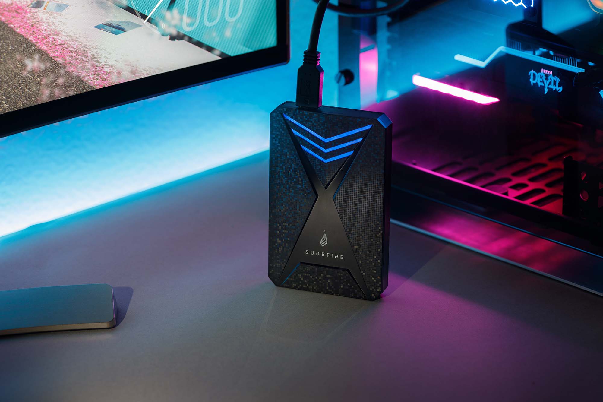 Купить SureFire Bunker Gaming HDD 2.5" USB 3.2 Gen 1 2TB Black (53682) в магазине wardena.ru