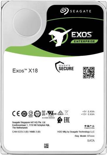 Купить Seagate Exos X18 ST16000NM001J - Festplatte - verschlüsselt - 16 TB - intern - SATA 6Gb/s - 7200 U/min - Puffer: 256 MB - Self-Encrypting Drive (SED) в магазине wardena.ru