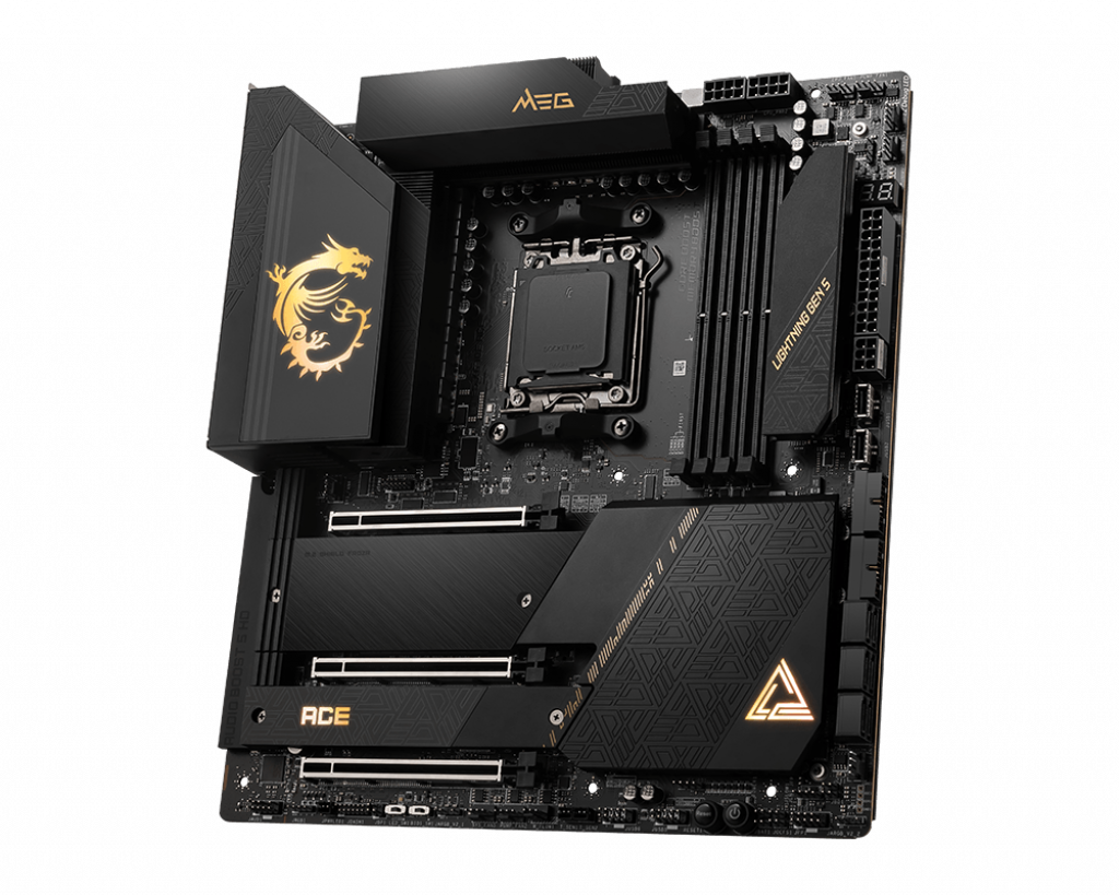 Купить MSI MEG X670E ACE - Motherboard - E-ATX - Socket AM5 - AMD X670 Chipsatz - USB 3,2 Gen 1, USB 3,2 Gen 2, USB-C Gen 2x2, USB-C 3,2 Gen2 - 10 Gigabit LAN, Wi-Fi 6, Bluetooth - Onboard-Grafik (CPU erforderlich) - HD Audio ( (7D69-005R) в магазине wardena.ru