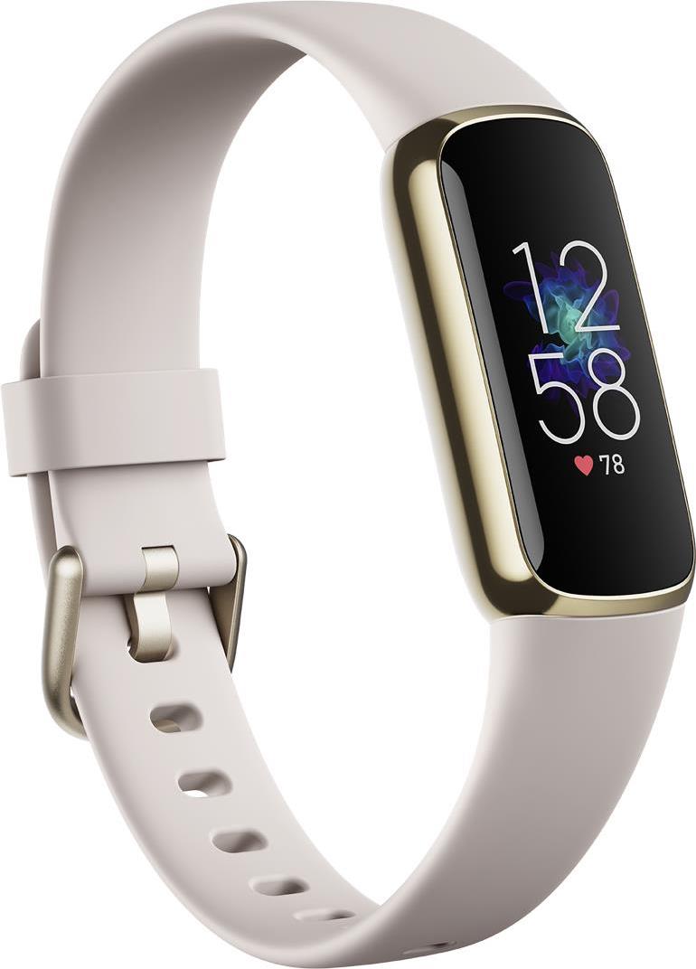 Купить Fitbit Luxe - Edelstahl in Soft Gold - Aktivitätsmesser mit Band - Silikon - Lunar White - Bandgröße: S/L - Bluetooth (FB422GLWT) в магазине wardena.ru