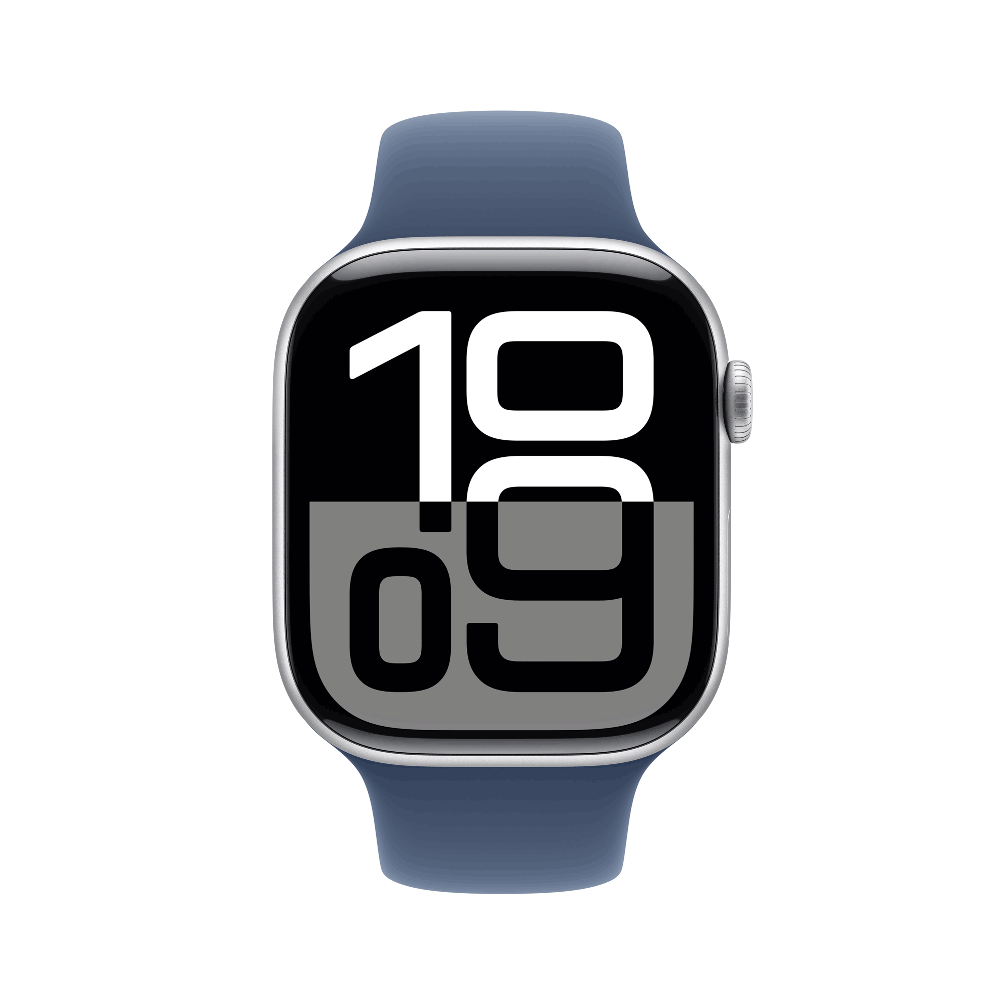 Купить Apple Watch Series 10 GPS 46mm Silver Aluminium Case mit Denim Sport Band - M/L (MWWM3QF/A) в магазине wardena.ru