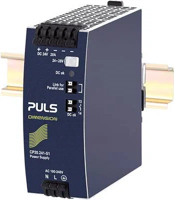 Купить Блок питания PULS CP20.241-S1 для однофазных систем, 17.1 А (28V) 20 А (24V), 480 Вт с креплением на DIN рейку в магазине wardena.ru