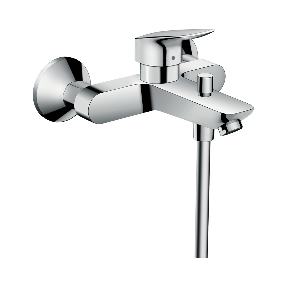 Купить Hansgrohe Logis Смеситель для ванны однорычажный картридж с промежуточным положением для экономичного расхода воды ВМ хром 71401000 в магазине wardena.ru