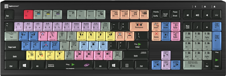 Купить Logickeyboard LKB-EDIUS-A2PC-DE Tastatur USB QWERTZ Deutsch Schwarz (LKB-EDIUS-A2PC-DE) в магазине wardena.ru