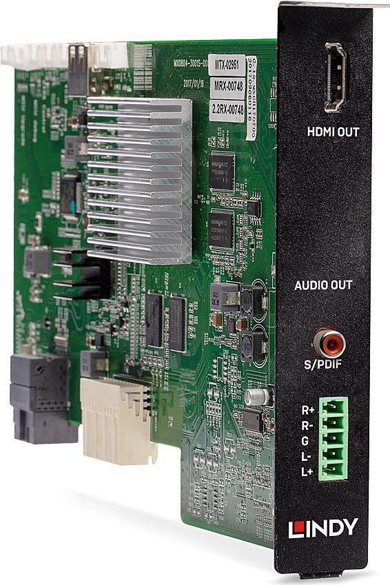 Купить Lindy Single Port HDMI 18G Output Board - Erweiterungsmodul - HDMI x 1 + Audio x 1 + Digital Audio x 1 - Schwarz (38352) в магазине wardena.ru