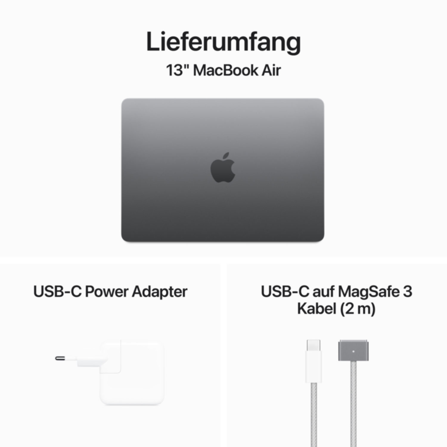 Купить Apple MacBook Air 13 M3 8-Core 16GB/256GB spacegrau (MC8G4D/A) в магазине wardena.ru