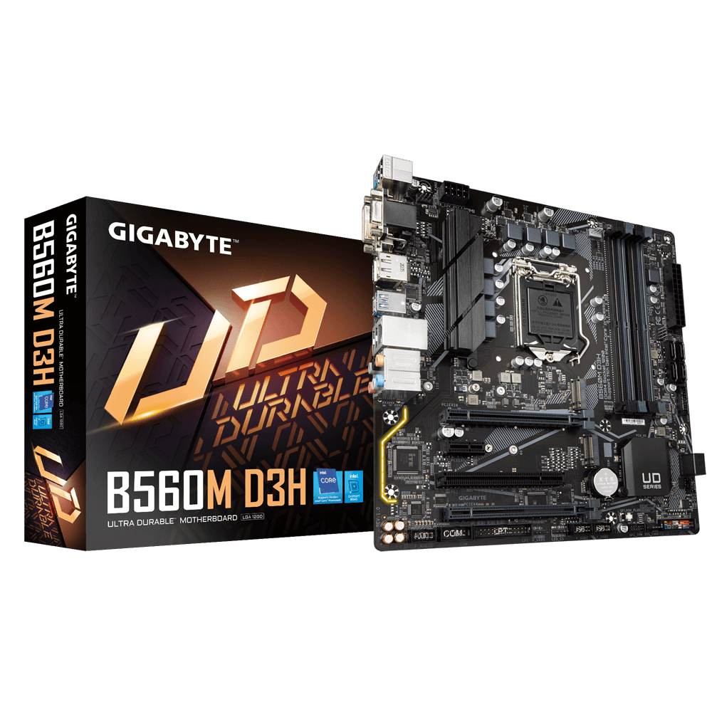 Купить Gigabyte B560M D3H - Intel - LGA 1200 - Intel® Celeron® - Intel® Core™ i3 - Intel Core i5 - Intel Core i7 - Intel Core i9 - Intel® Pentium® - DDR4-SDRAM - DIMM - 2133,2400,2666,2933,3000,3200 MHz (B560M D3H) в магазине wardena.ru