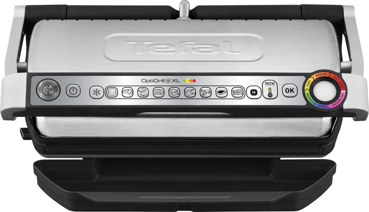 Купить Tefal Optigrill+ XL - Elektro - Kontaktgrill - Tisch - 400 x 200 mm - Schwarz - Gebürsteter Stahl - Rechteckig (GC722D) в магазине wardena.ru