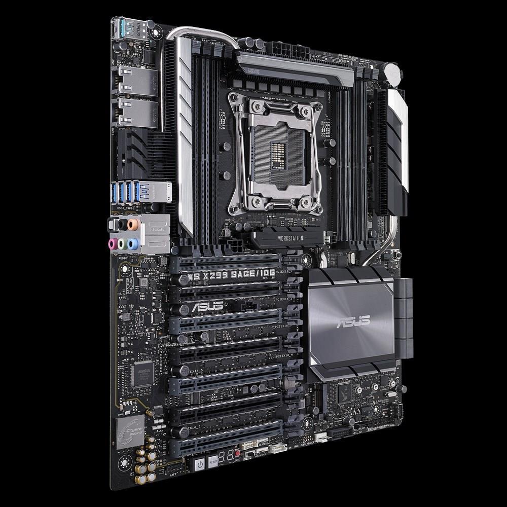 Купить ASUS WS X299 SAGE/10G - Motherboard - SSI CEB - LGA2066 Socket - X299 - USB 3.1 Gen 1, USB-C Gen2, USB 3.1 Gen 2 - 2 x 10 Gigabit LAN - HD Audio (8-Kanal) (90SW00H0-M0EAY0) в магазине wardena.ru
