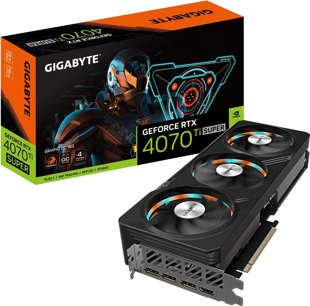 Купить Gigabyte GAMING GeForce RTX 4070 Ti SUPER OC 16G - GeForce RTX 4070 Ti SUPER - 16 GB - GDDR6X - 256 Bit - 7680 x 4320 Pixel - PCI Express 4.0 (GV-N407TSGAMING OC-16GD) в магазине wardena.ru