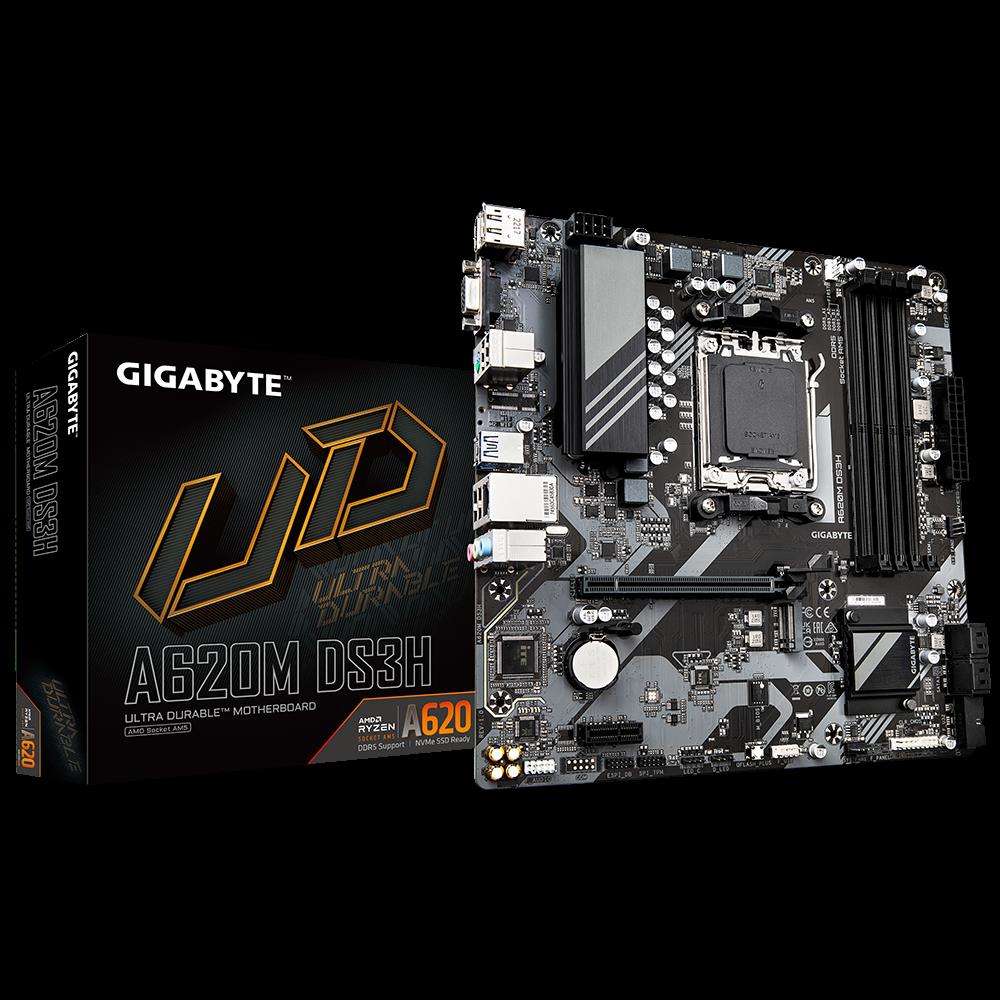 Купить Gigabyte A620M DS3H (rev. 1.0). Prozessorhersteller: AMD, Prozessorsockel: Buchse AM5, Kompatible Prozessoren: AMD Ryzen™ 5, AMD Ryzen 7 7th Gen, AMD Ryzen 9 7th Gen. Unterstützte Arbeitsspeicher: DDR5-SDRAM, RAM-Speiche в магазине wardena.ru