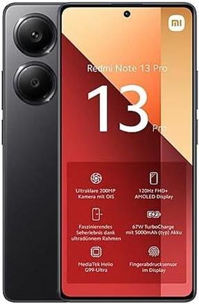 Купить Xiaomi Redmi Note 13 Pro 16,9 cm (6.67") Dual-SIM 4G USB Typ-C 12 GB 512 GB 5000 mAh Schwarz (6941812758892) в магазине wardena.ru