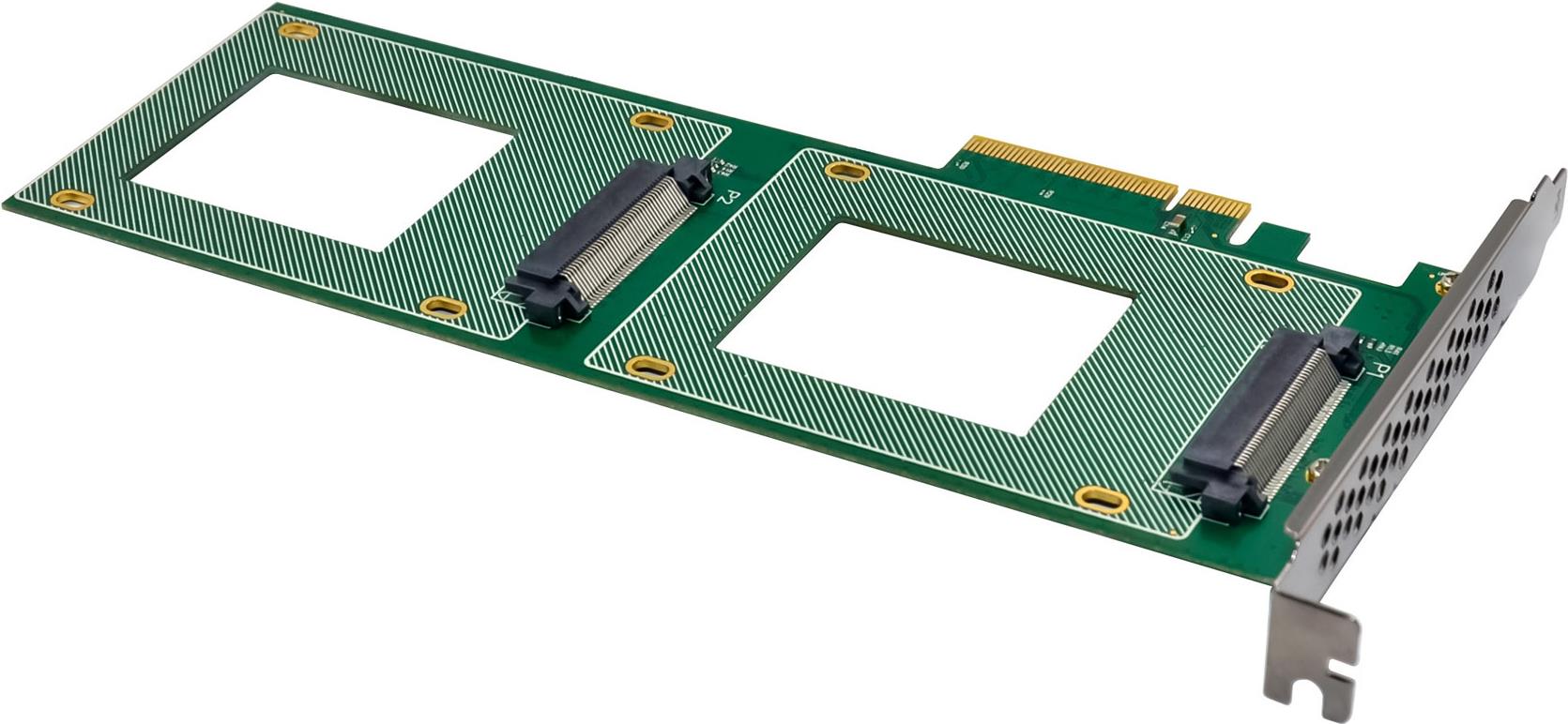 Купить InLine PCIe Karte zu 2x intern U.2 NVMe SFF-8639– Bifurcation x8 (76660O) в магазине wardena.ru