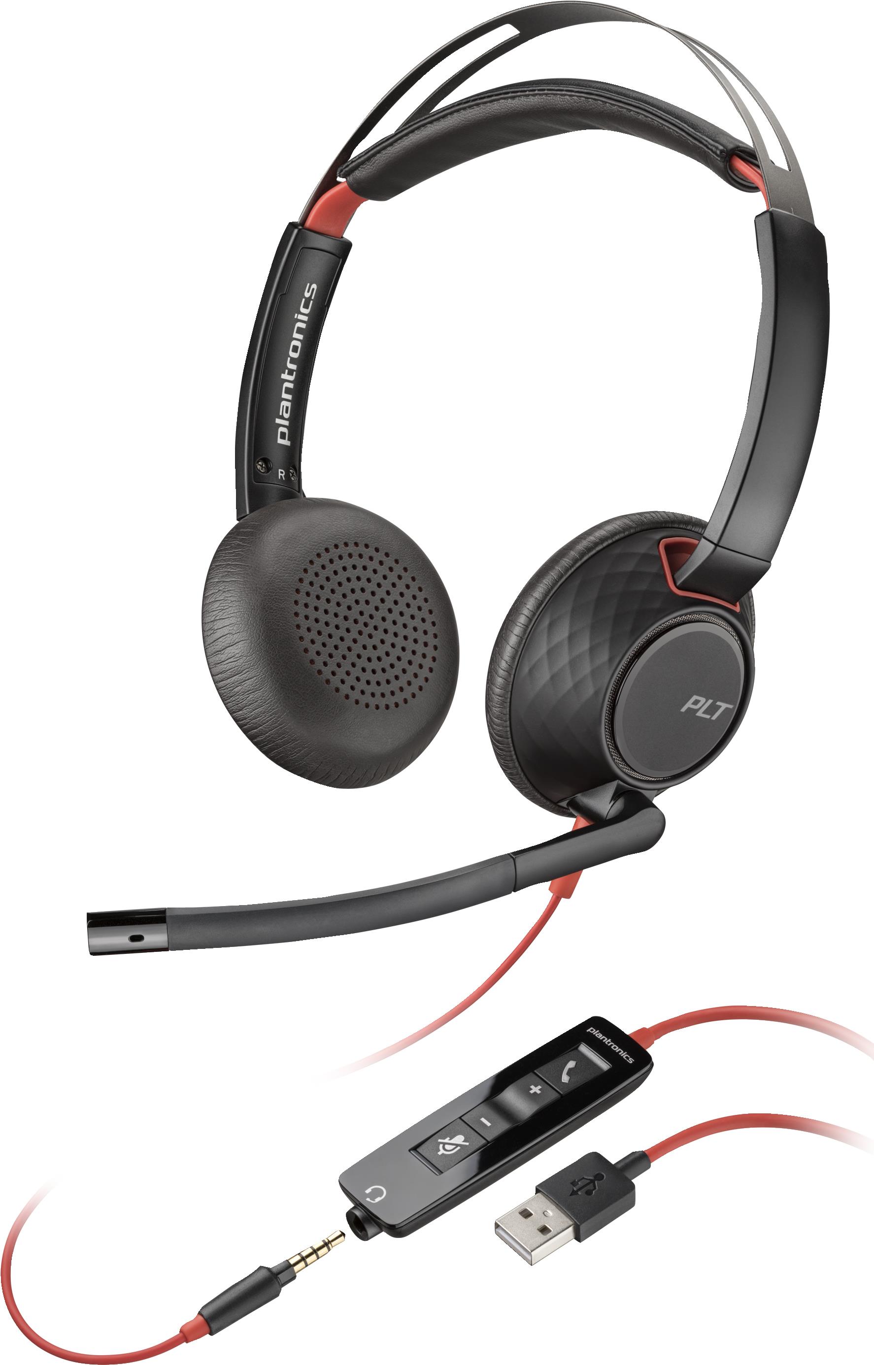 Купить HP POLY Poly Blackwire C5220 - Blackwire 5200 series - Headset - On-Ear - kabelgebunden - aktive Rauschunterdrückung - 3,5 mm Stecker, USB-A - Schwarz - Zertifiziert für Skype für Unternehmen, Zertifiziert für Microsoft (80R97A6) в магазине wardena.ru