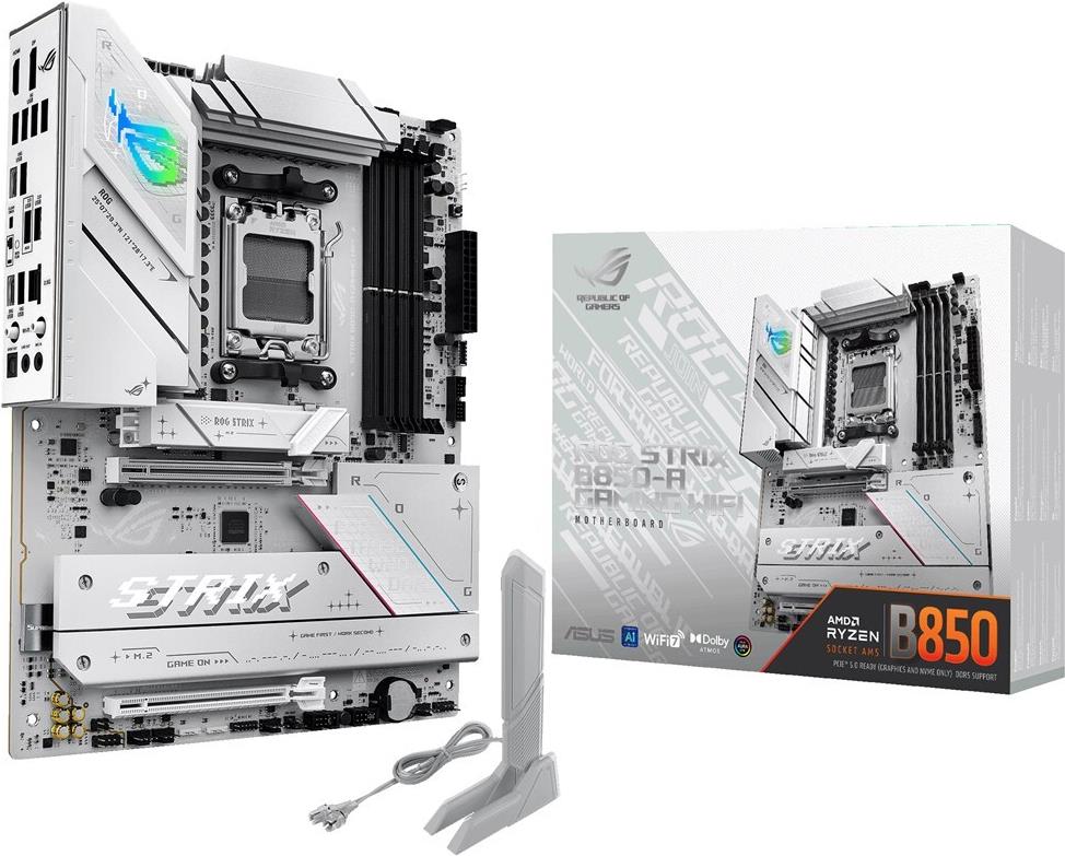 Купить ASUS ROG STRIX B850-A GAMING WIFI (weiß) - AMD Sockel AM5 (Ryzen Zen4) - ATX (90MB1J50-M0EAY0) в магазине wardena.ru
