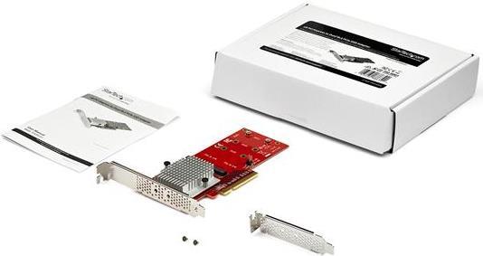 Купить StarTech.com x8 Dual M.2 PCIe SSD Adapter - PCIe 3.0 - PCI Express M.2 SSD Adapter Card- For PCIe NVMe and PCIe AHCI M.2 SSDs - Schnittstellenadapter - M.2 - Expansion Slot to M.2 - M.2 Card Low-Profile - PCIe 3.0 x8 - R (PEX8M2E2) в магазине wardena.ru