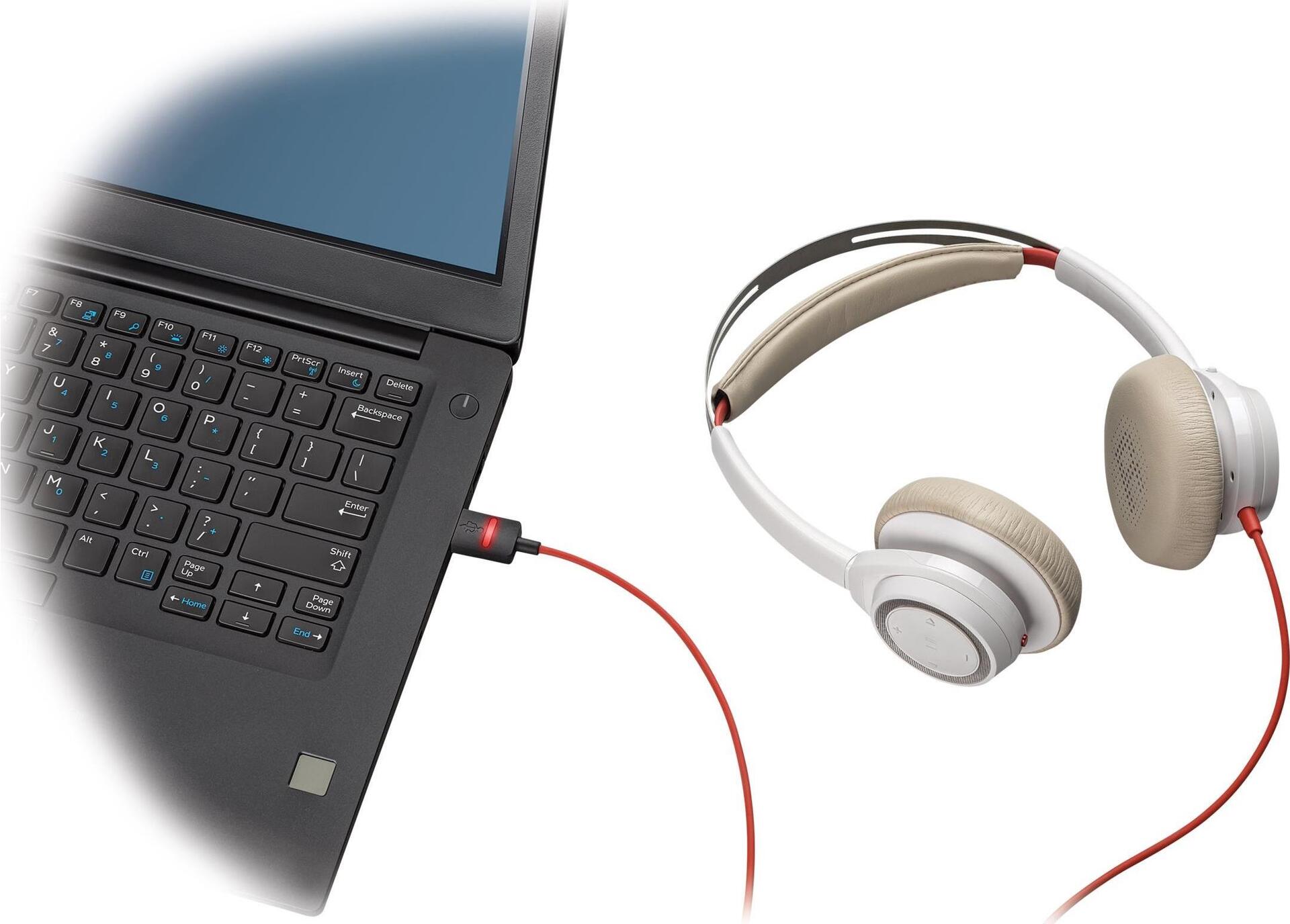 Купить Poly Blackwire 7225 - Headset - On-Ear - kabelgebunden - aktive Rauschunterdrückung - USB-C - weiß - Zertifiziert für Microsoft Teams (211155-01) в магазине wardena.ru