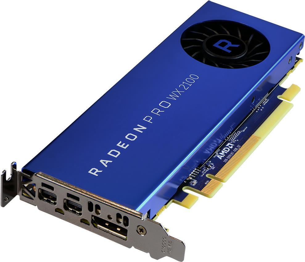 Купить AMD Radeon Pro WX 2100 - Grafikkarten - Radeon Pro WX 2100 - 2GB GDDR5 - PCIe 3.0 x16 - 2 x Mini DisplayPort, DisplayPort (100-506001) в магазине wardena.ru