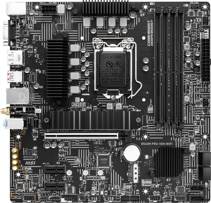Купить MSI B560M PRO-VDH WIFI - Motherboard - micro ATX - LGA1200-Sockel - B560 - USB 3.2 Gen 1, USB 3.2 Gen 2 - Bluetooth, 2.5 Gigabit LAN, Wi-Fi - Onboard-Grafik (CPU erforderlich) - HD Audio (8-Kanal) (7D18-001R) в магазине wardena.ru