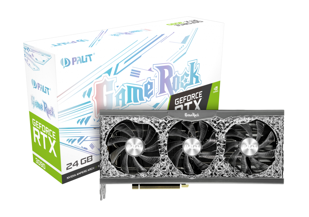 Купить Palit GeForce RTX 3090 GameRock - Grafikkarten - GF RTX 3090 - 24 GB GDDR6X - PCIe 4.0 - HDMI, 3 x DisplayPort (NED3090T19SB-1021G) в магазине wardena.ru