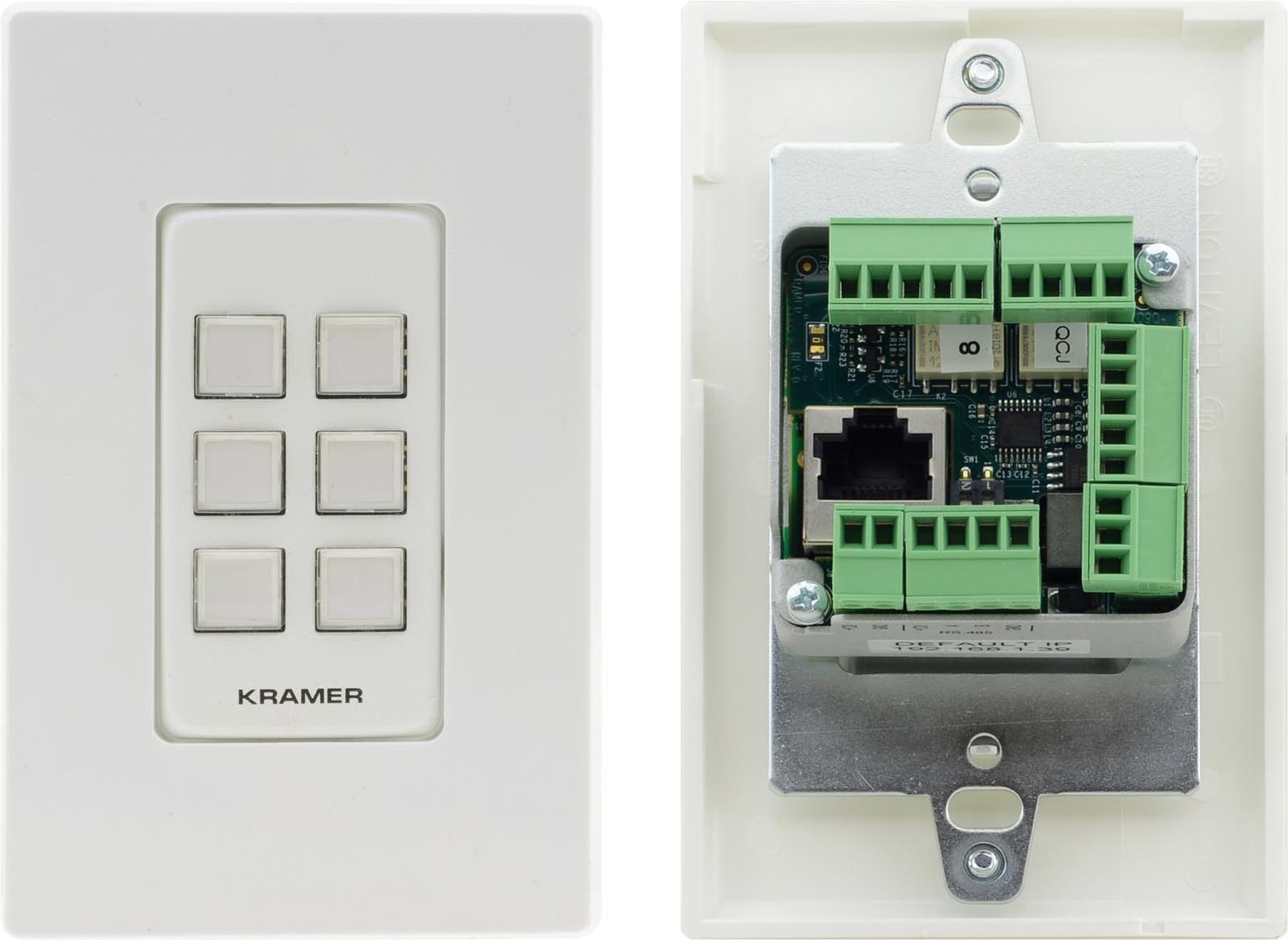 Купить Kramer RC-206 - Bedienfeld - kabelgebunden - seriell RS-232/RS-485/Ethernet - weiß (30-804925390) в магазине wardena.ru