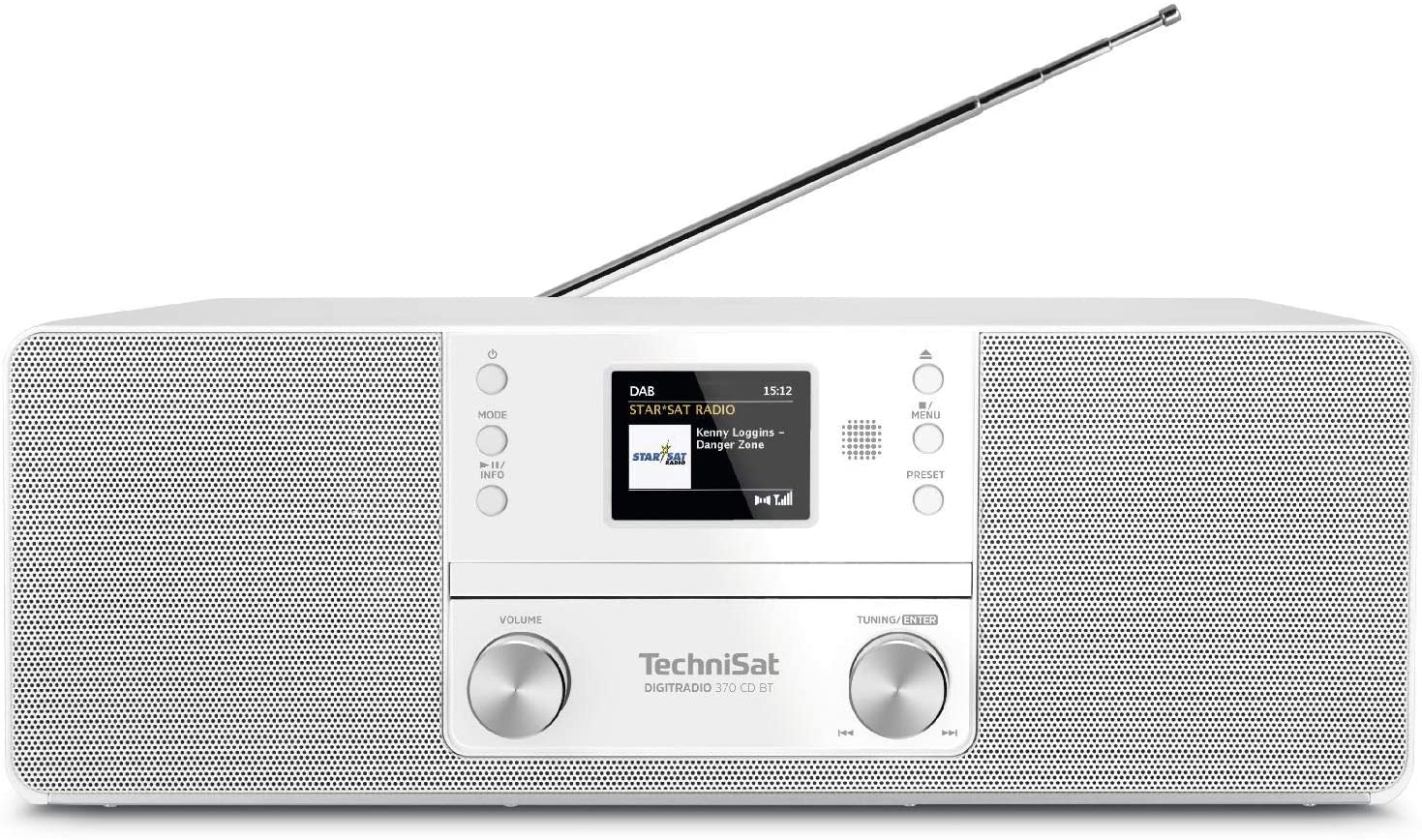 Купить TechniSat DigitRadio 370 CD BT - Audiosystem - 2 x 5 Watt - weiß (0001/3948) в магазине wardena.ru