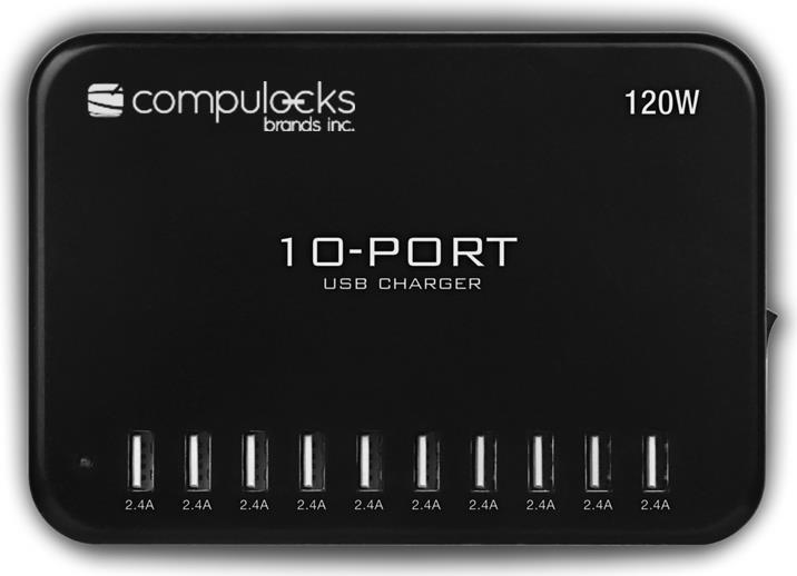 Купить Compulocks 10-Port USB Charging Hub With EU Plug - Netzteil - 120 Watt - 2.4 A - 10 Ausgabeanschlussstellen (USB) - Schwarz (OR-10PORTUSBHUB-EU) в магазине wardena.ru