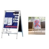 Купить Franken Kundenstopper Standard 47 x 96 x 67 cm (B x H x T) DIN A2 Aluminium silber (BSA2) в магазине wardena.ru