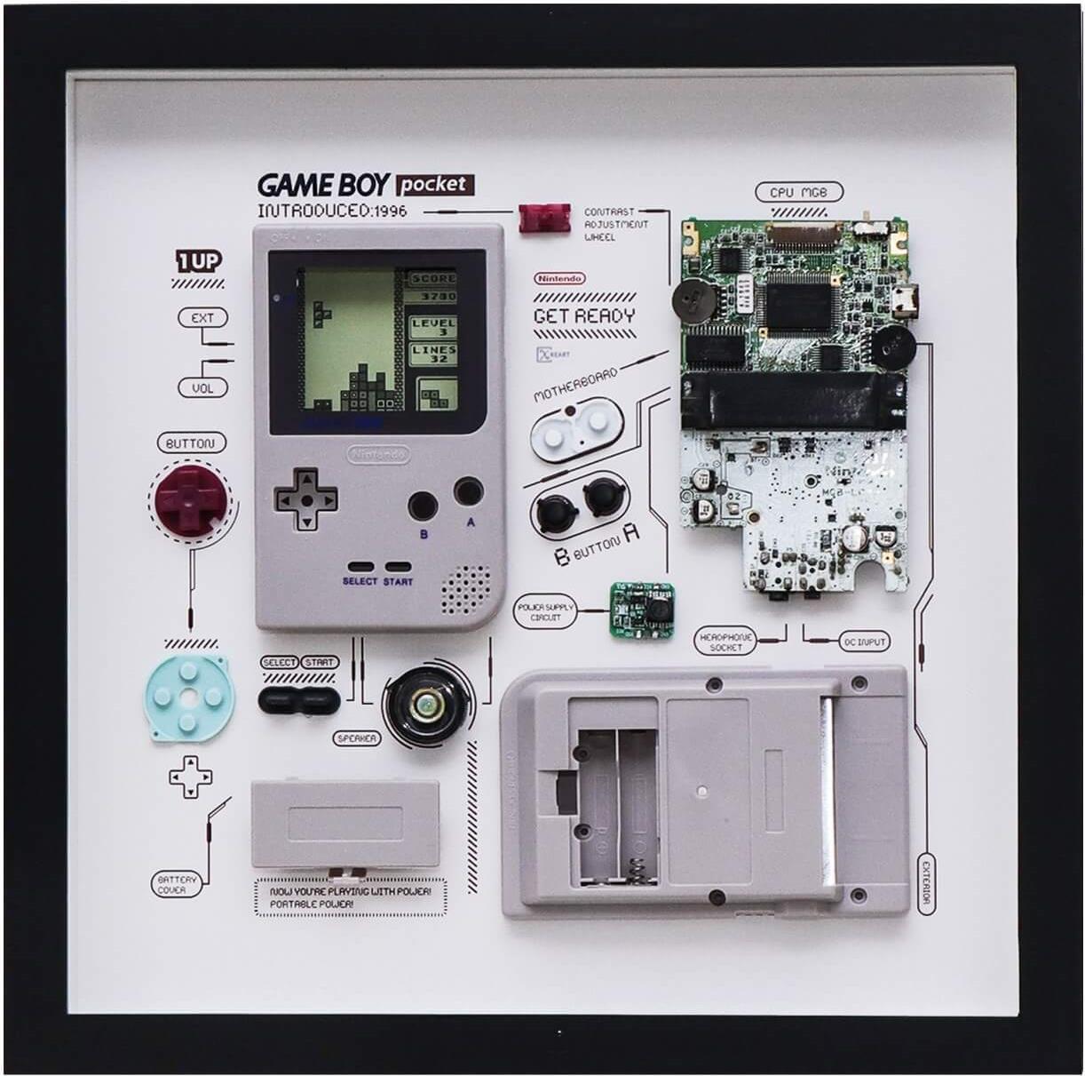 Купить Xreart Zerlegter Game Boy im Bilderrahmen | Nintendo Game Boy Pocket | grau | HKGBP01 (HKGBP01) в магазине wardena.ru