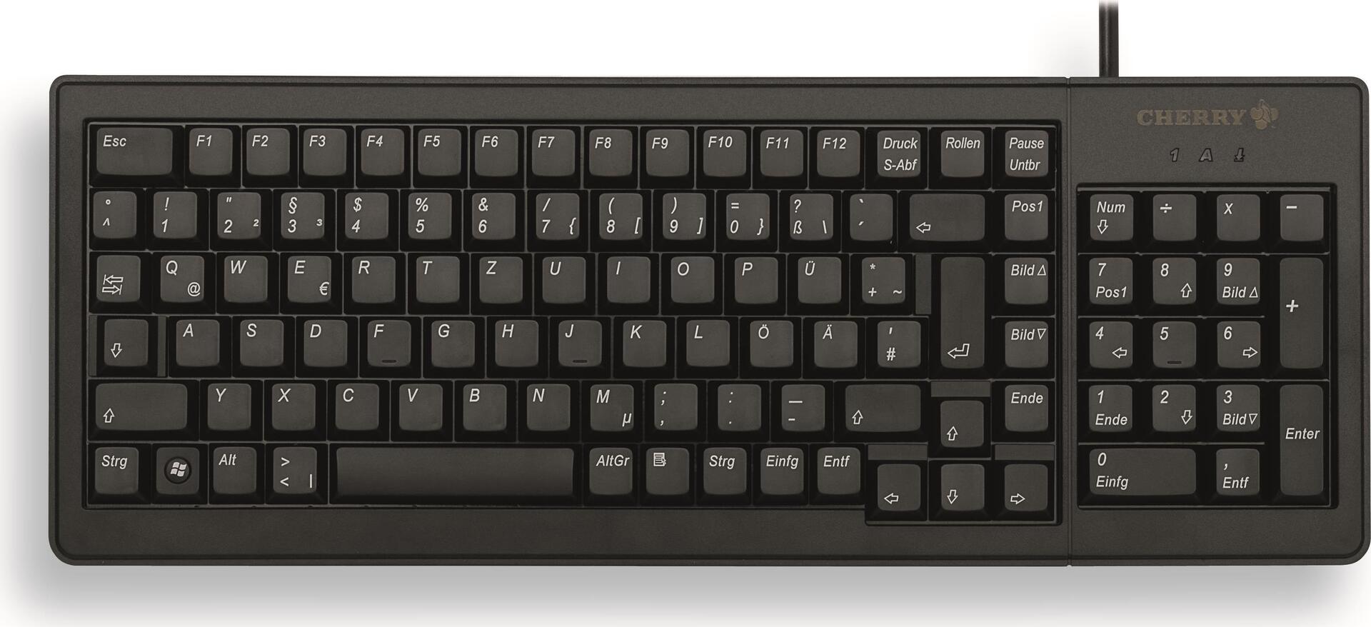 Купить CHERRY G84-5200 XS Complete Keyboard - Tastatur - PS/2, USB - GB - Schwarz (G84-5200LCMGB-2) в магазине wardena.ru