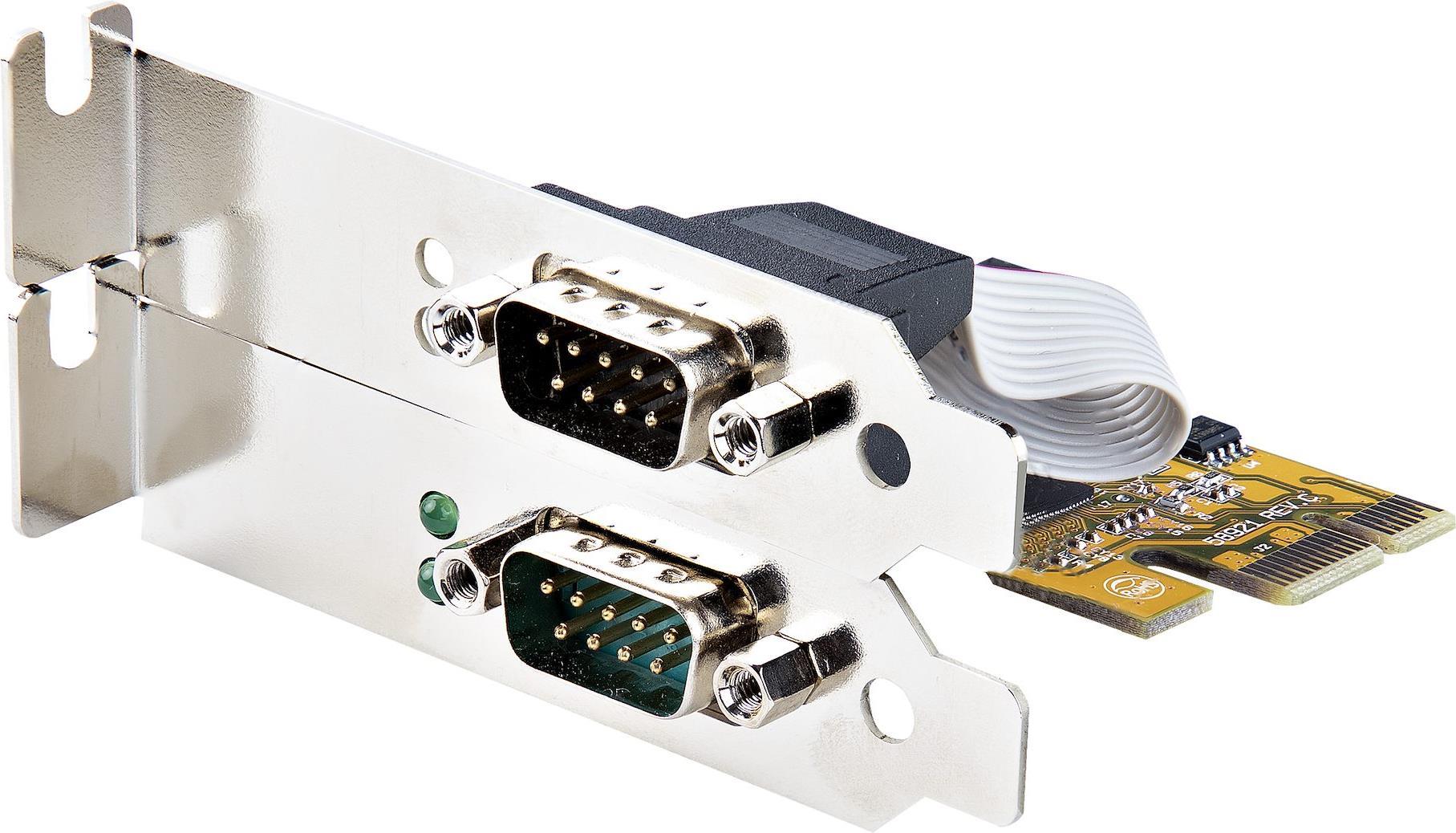 Купить StarTech.com 2 Port PCI Express Serielle Schnittstellenkarte - PCIe auf RS232 (DB9) Karte - PC Serielle Adapter Karte / Erweiterungskarte - Voll- und Niedrigprofil Blende - 16C1050 UART - COM Retention - Windows/Linux (2 (21050-PC-SERIAL-CARD) в магазине wardena.ru