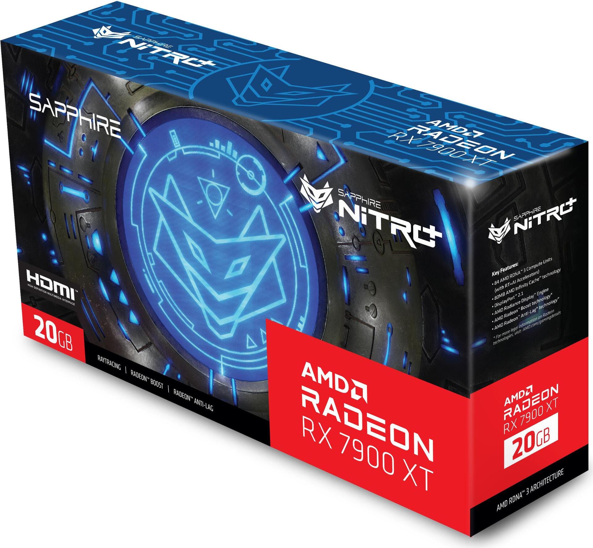 Купить Sapphire NITRO+ Radeon RX 7900 XT Vapor-X - Radeon RX 7900 XT - 20 GB - GDDR6 - 320 Bit - 7680 x 4320 Pixel - PCI Express x16 4.0 (11323-01-40G) в магазине wardena.ru