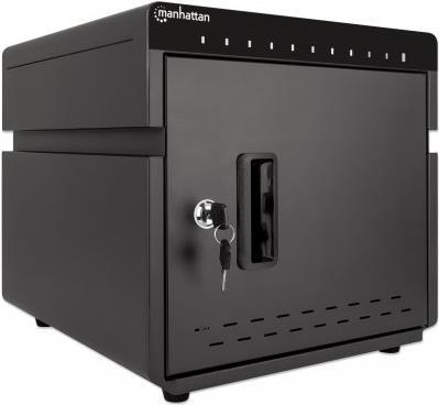 Купить MANHATTAN 10-Port Ladeschrank 180 W 10 USB-C PD-Ports, geräumige Fächer für Handys und Tablets, 180 W gesamt, bis zu 3 A/18 W pro Port, abschließbar, Überspannungsschutz, leiser Lüfter, Metallgehäuse, schwarz (715942) в магазине wardena.ru
