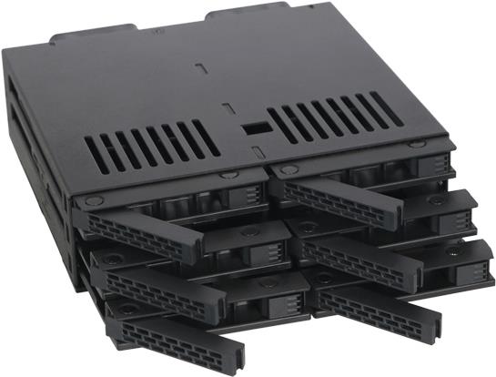 Купить Icy Dock MB326SP-B - Festplatte - SSD - Serial ATA III - Serial Attached SCSI - SATA - Rack (1U) - Schwarz - Festplatte - Leistung (MB326SP-B) в магазине wardena.ru
