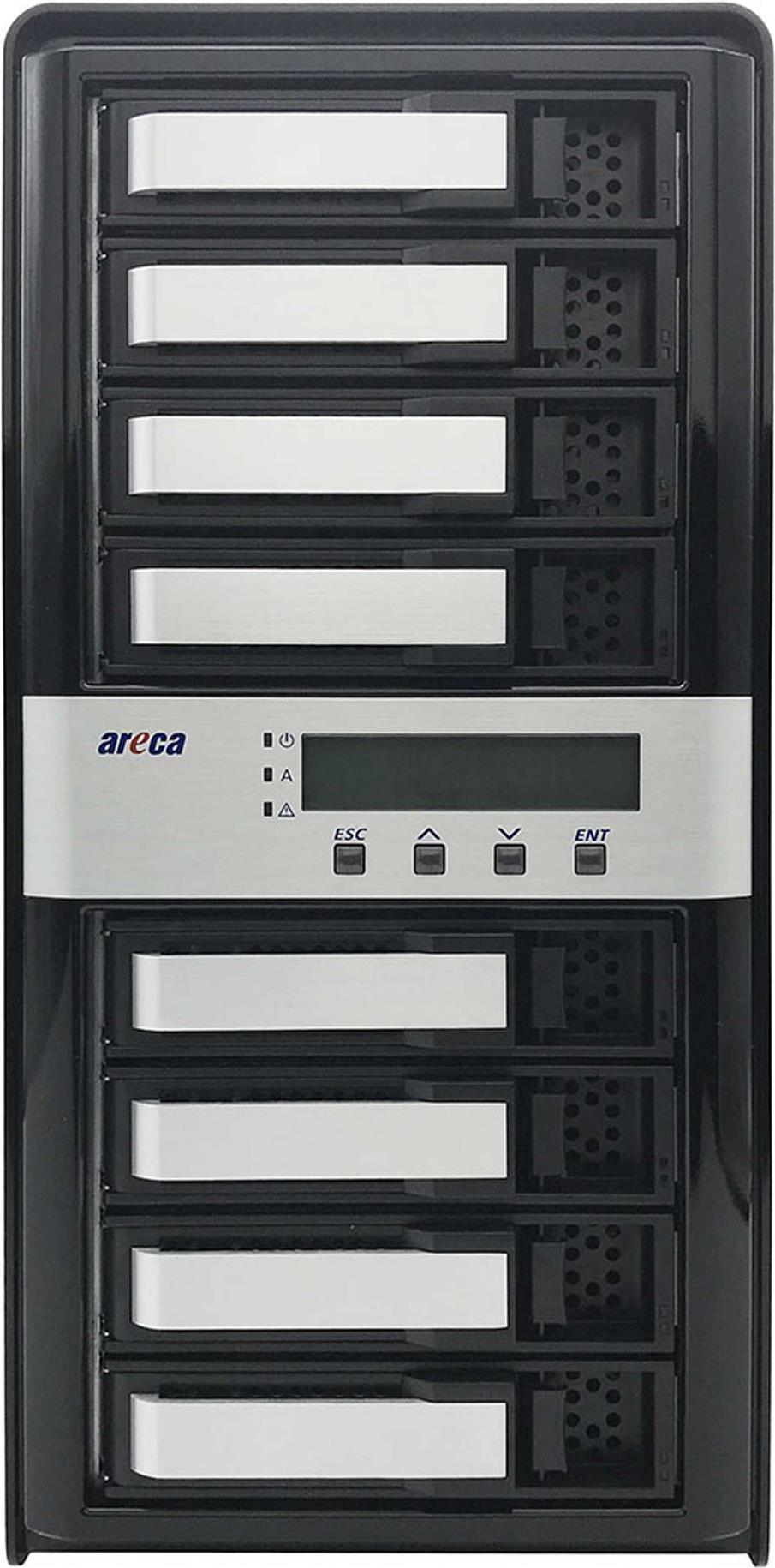 Купить Areca ARC-8050T3U-8 NAS & Speicherserver Tower Eingebauter Ethernet-Anschluss Schwarz (ARC-8050T3U-8) в магазине wardena.ru
