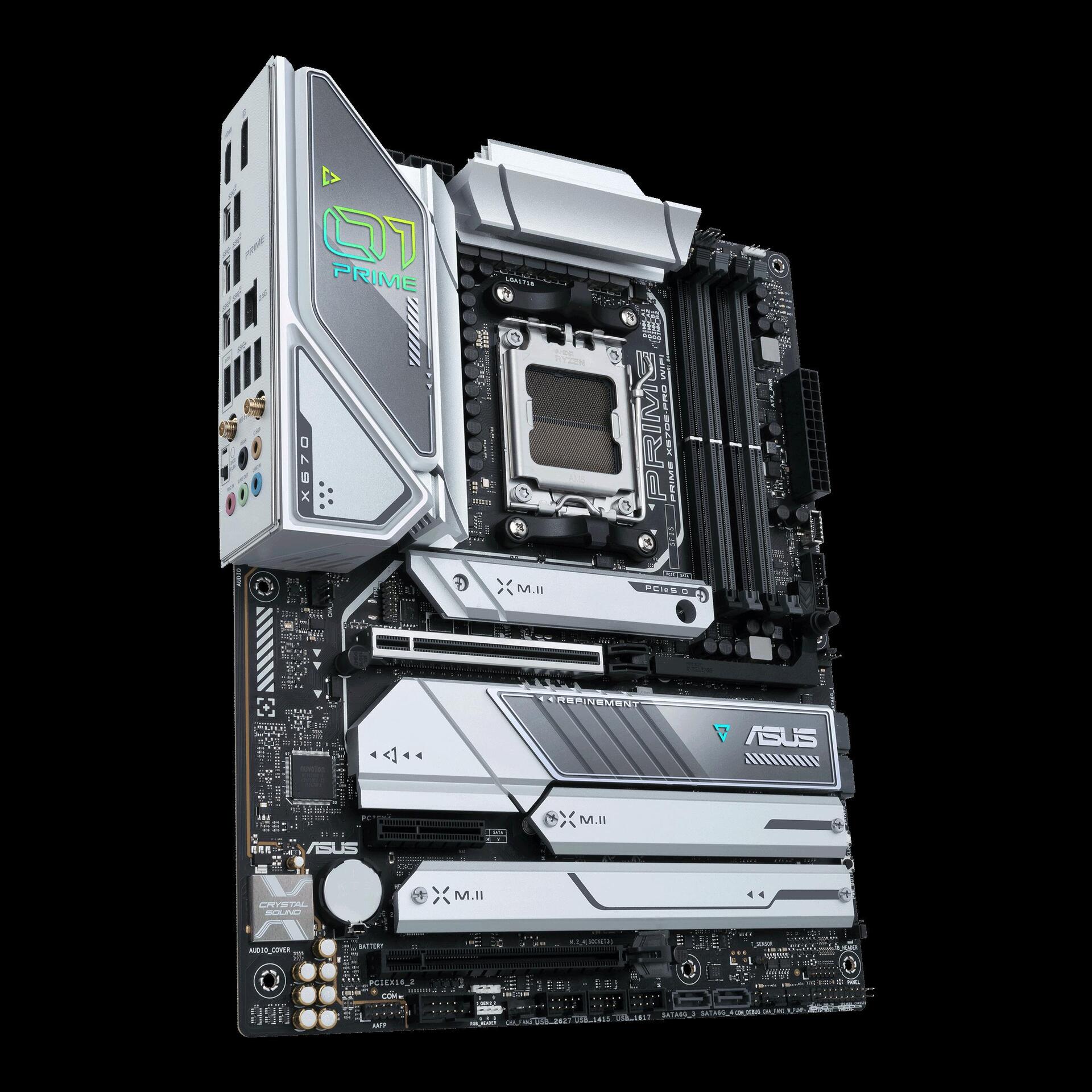 Купить ASUS Prime X670E-PRO WIFI - Motherboard - ATX - Socket AM5 - AMD X670 Chipsatz - USB 3.2 Gen 1, USB 3.2 Gen 2, USB-C 3.2 Gen2, USB-C 3.2 Gen 2x2, USB-C 3.2 Gen 1 - 2.5 Gigabit LAN, Bluetooth, Wi-Fi - Onboard-Grafik (CPU (90MB1BL0-M0EAY0) в магазине wardena.ru