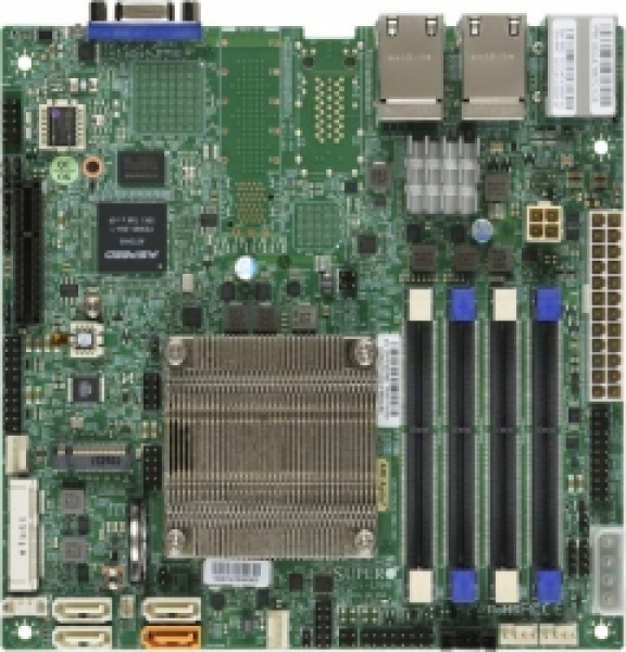 Купить Motherboard Supermicro MBD-A2SDi-LN4F SoC FCBGA1310 Intel Atom C3850 FCBGA1310 SATA M.2 DDR4 IPMI в магазине wardena.ru