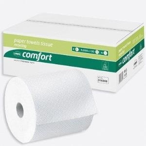 Купить wepa Handtuchrolle Comfort, 2-lagig, Tissue, hochweiss Linienprägung, blauer Leim, Blattbreite: 205 mm (316800) в магазине wardena.ru