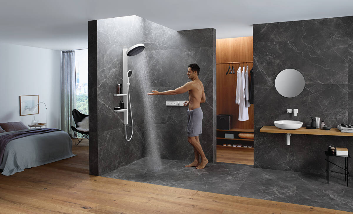 Купить Hansgrohe RainSelect Термостат скрытого монтажа для 2 потребителей белый матовый 15380700 в магазине wardena.ru