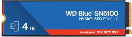 Купить SanDisk WD Blue SN5100 NVMe 4TB NVMe / M.2 2280 / PCIe Gen4 / 5500MB/s read / 5000MB/s write (WDS400T5B0E-00CPE0) в магазине wardena.ru